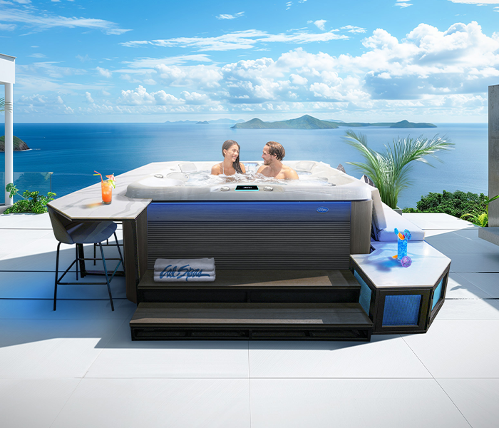 Calspas hot tub being used in a family setting - Pomona